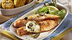 Grilovan losos s citronovo-kaparovm mslem