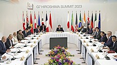 Všichni účastníci summitu G7 v japonské Hirošimě (21. května 2023)