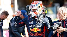 Velká radost ampiona Maxe Verstappena.