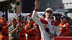 Charles Leclerc po kvalifikaci na Velkou cenu Monaka.