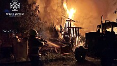 Následky sest�elení ruské rakety ve Lvovské oblasti na Ukrajin� (29. kv�tna...