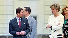 Princ Charles a princezna Diana na návtv eskoslovenska (Praha, 7. kvtna...