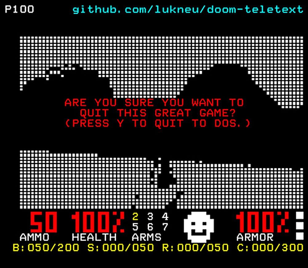 Doom už funguje i v teletextu. Před dvaceti lety by to byla velká věc