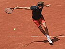 Nmec Alexander Zverev v zápase prvního kola Roland Garros.