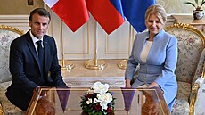 Francouzský prezident Emmanuel Macron navtívil Slovensko. V bratislavském...