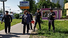 Drony zasáhly obytnou budovu v Moskv�. (30. kv�tna 2023)