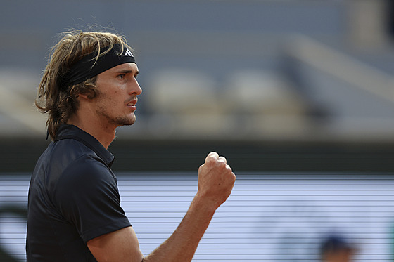 Alexander Zverev v osmifinále Roland Garros.