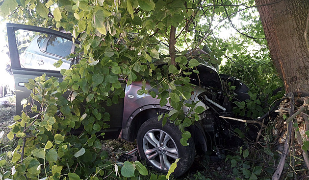 Dva lidé zemřeli při nehodě na Jičínsku, narazili autem do stromu