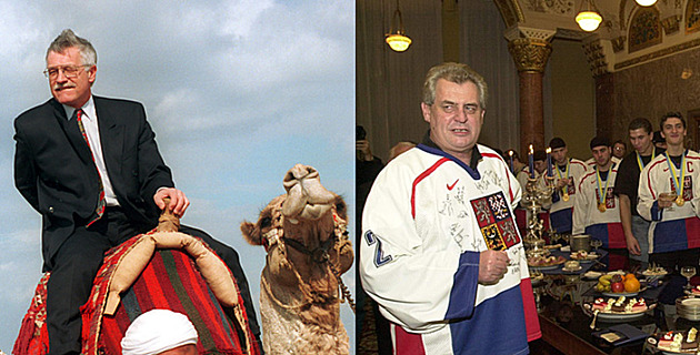 Klaus na velbloudu, Zeman v hokejovém dresu. Výstava připomíná 13 premiérů