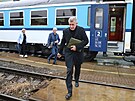 Hnut ANO se vlakem vydalo do Stedoeskho kraje.  (6. ervna 2023)