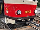 Ve �vehlov� ulici se st�etla tramvaj s autem. (9. �ervna 2023)