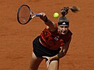 Karolína Muchová bhem semifinále Ronald Garros.