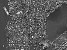Satelitní snímek spolenosti Maxar Technologies ukazuje zaplavenou Novou...