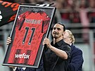 Legendární védský útoník Zlatan Ibrahimovic z  AC Milán se, práv louí s...