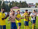 Fotbalisté Zlína a jejich radost po udrení v první lize
