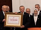 Turecký prezident Recep Tayyip Erdogan sloil prezidentskou písahu ped...