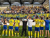 Fotbalisté Zlína se radují z udržení v první lize