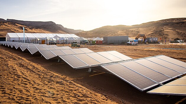 Panely solrn elektrrny v Zagoe v Maroku (6. jna 2021)