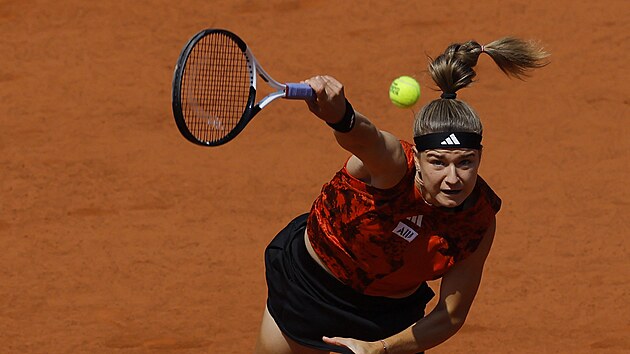 Karolína Muchová během semifinále Ronald Garros.