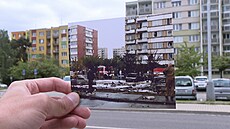 Tehdy a teď. Českobudějovické sídliště Vltava po pádu stíhačky 8. června 1998...