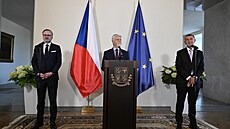 Premiér Petr Fiala, prezident Petr Pvel a Andrej Babiš