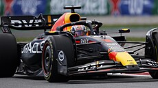 Max Verstappen z Red Bullu v tréninku na Velkou cenu Španělska F1.