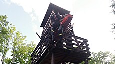 ena se zranila na rozhledn ve Skuhrov nad Blou, hasii ji spustili v...