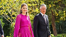 Belgická korunní princezna Elisabeth a král Philippe na svatb jordánského...
