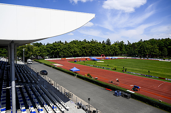 Mstský stadion Sletit, kde se uskutení mítink Kladno hází.