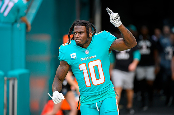 Hvzda Miami Dolphins v lize amerického fotbalu Tyreek Hill