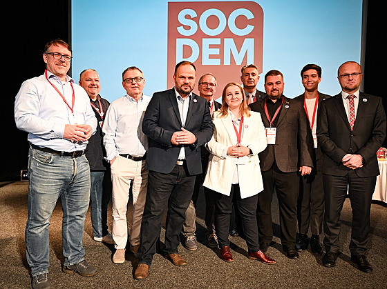 Nové vedení Sociální demokracie (SOCDEM) po volebním sjezdu v ervnu 2023 v...