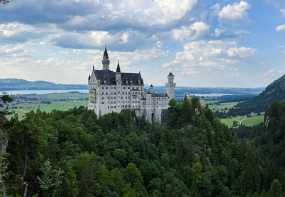 Bavorský zámek Neuschwanstein (15. ervna 2023)