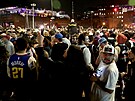 Obyvatelé Denveru slaví triumf místních Nuggets v NBA. (13. ervna 2023)