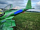 Na leti�ti v Jind�ichov� Hradci spadlo mal� letadlo. (10. �ervna 2023)