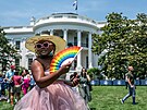 Akce Pride Month v zahrad Bílého domu ve Washingtonu. Zúastnil se i prezident...