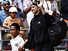 Karolína Muchová pichází na kurt ped svým finále na Roland Garros