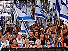 Protesty v Izraeli proti vlád Benjamina Netanjahua (10. ervna 2023)
