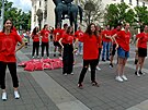 Studenti tanili v Brn na podporu dárcovství krve