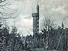 Historick� pohled na rozhlednu na Cvil�n� v dob�, kdy je�t� m�la vrcholovou...