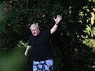 Britského expremiéra Borise Johnsona vyfotili pi bhu nedaleko jeho domu v...