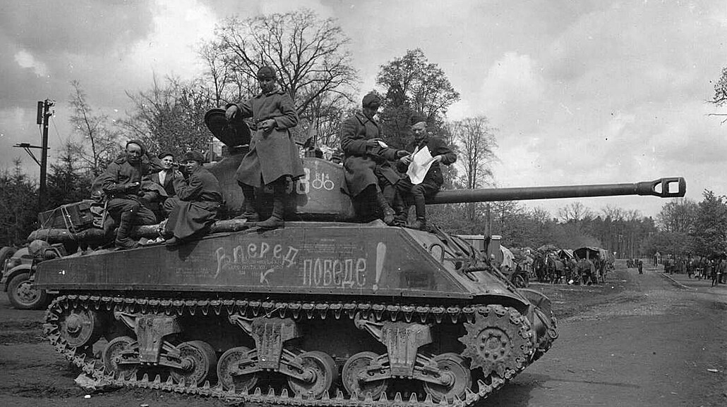 Americký tank M4  Sherman "Emka" v sovtských slubách