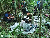 Děti nalezené po 40 dnech v Kolumbii po pádu letadla (10. června 2023)