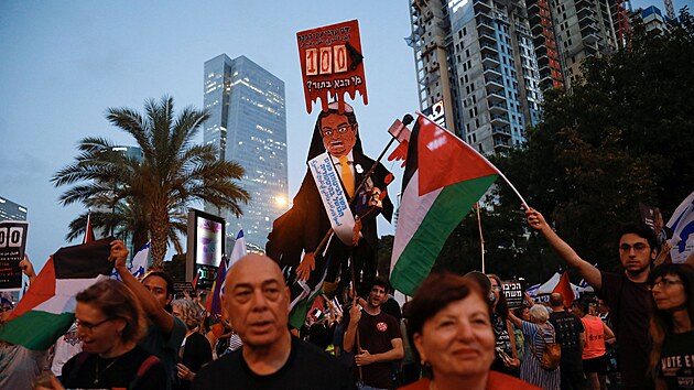 Protesty v Izraeli proti vld Benjamina Netanjahua (10. ervna 2023)