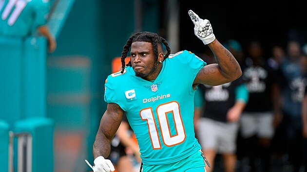 Hvzda Miami Dolphins v lize amerického fotbalu Tyreek Hill