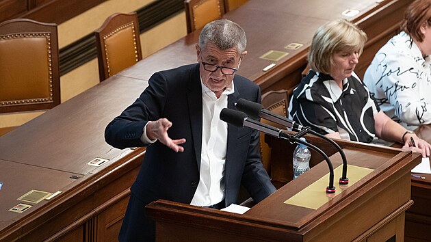 f ANO Andrej Babi na mimodn schzi Snmovny o zmn migranch pravidel, na kterou za esko kvl ministrr vnitra Vt Rakuan