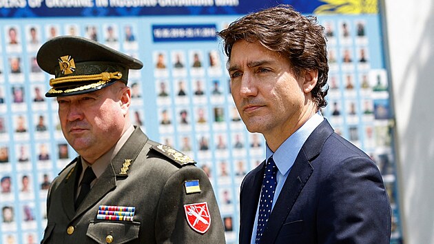 Kanadsk premir Justin Trudeau neekan navtvil Kyjev. (10. ervna 2023)