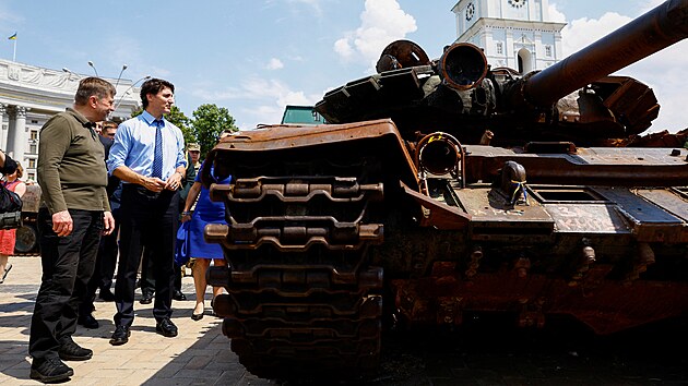 Kanadský premiér Justin Trudeau nečekaně navštívil Kyjev. (10. června 2023)