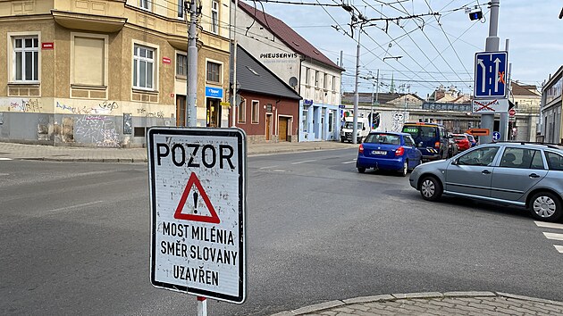Asi nejvtm dopravnm problmem v souasn dob v Plzni je oprava mostu Milnia. (5. ervna 2023)