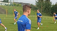 Fotbalista Luká Juli bhem pípravy Sigmy Olomouc.