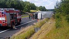 Dopravní nehoda na dálnici D6 u Bezové (12. ervna 2023)